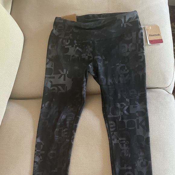Reebok Skinny Sport Mid-Rise Training Leggings - Picture 1 of 5